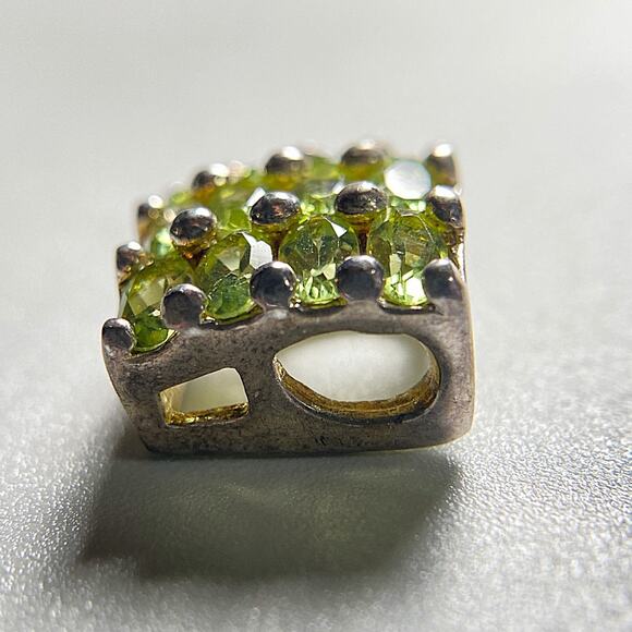 Gold Plated 180 Peridot Slider Pendant - Picture 8 of 12